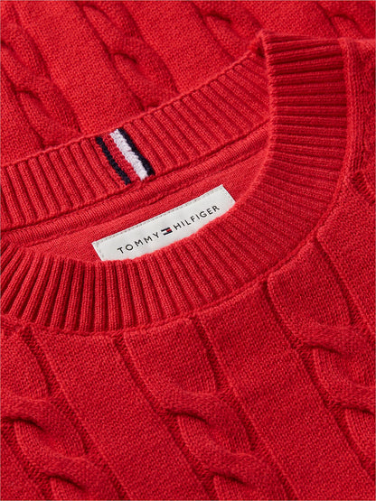 TOMMY HILFIGER- Pullover in maglia intrecciata neonato lui / bimbo