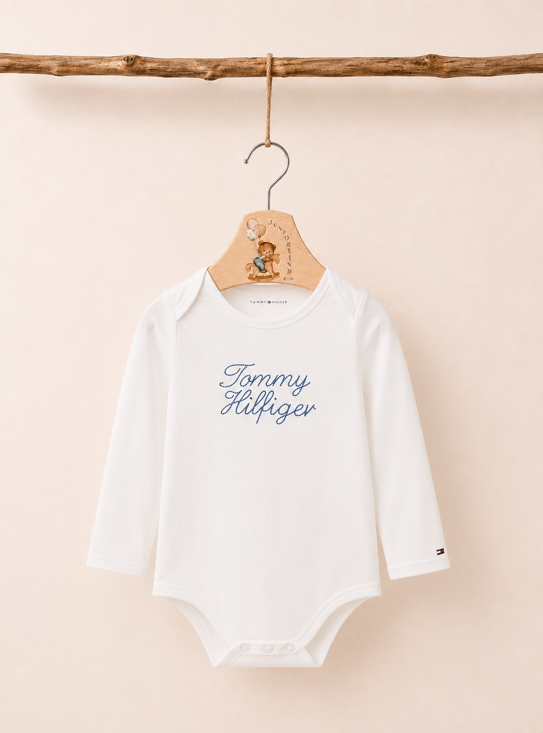 tommy hilfiger - body per neonato in cotone