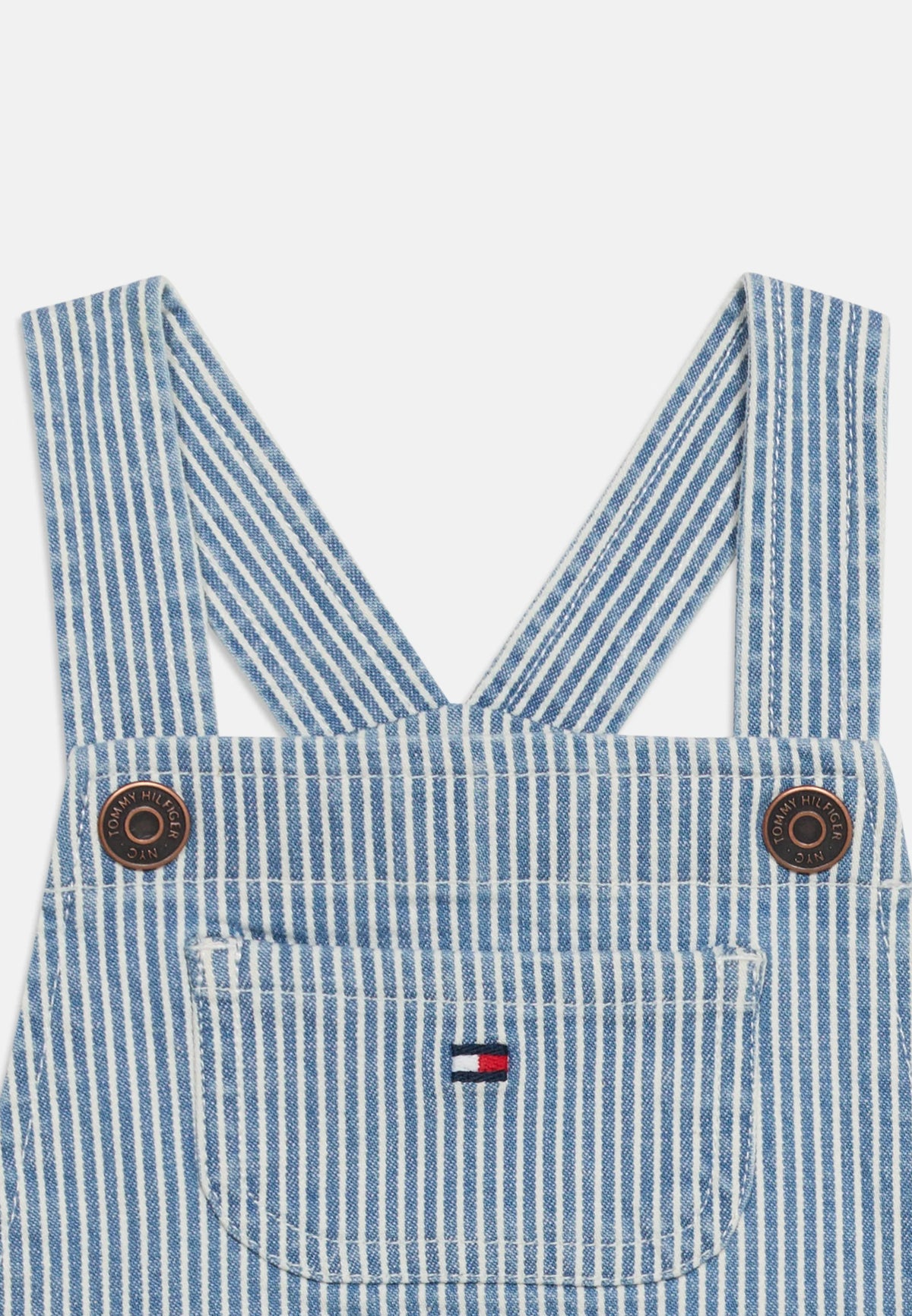 tommy hilfiger - set salopette e t-shirt neonato